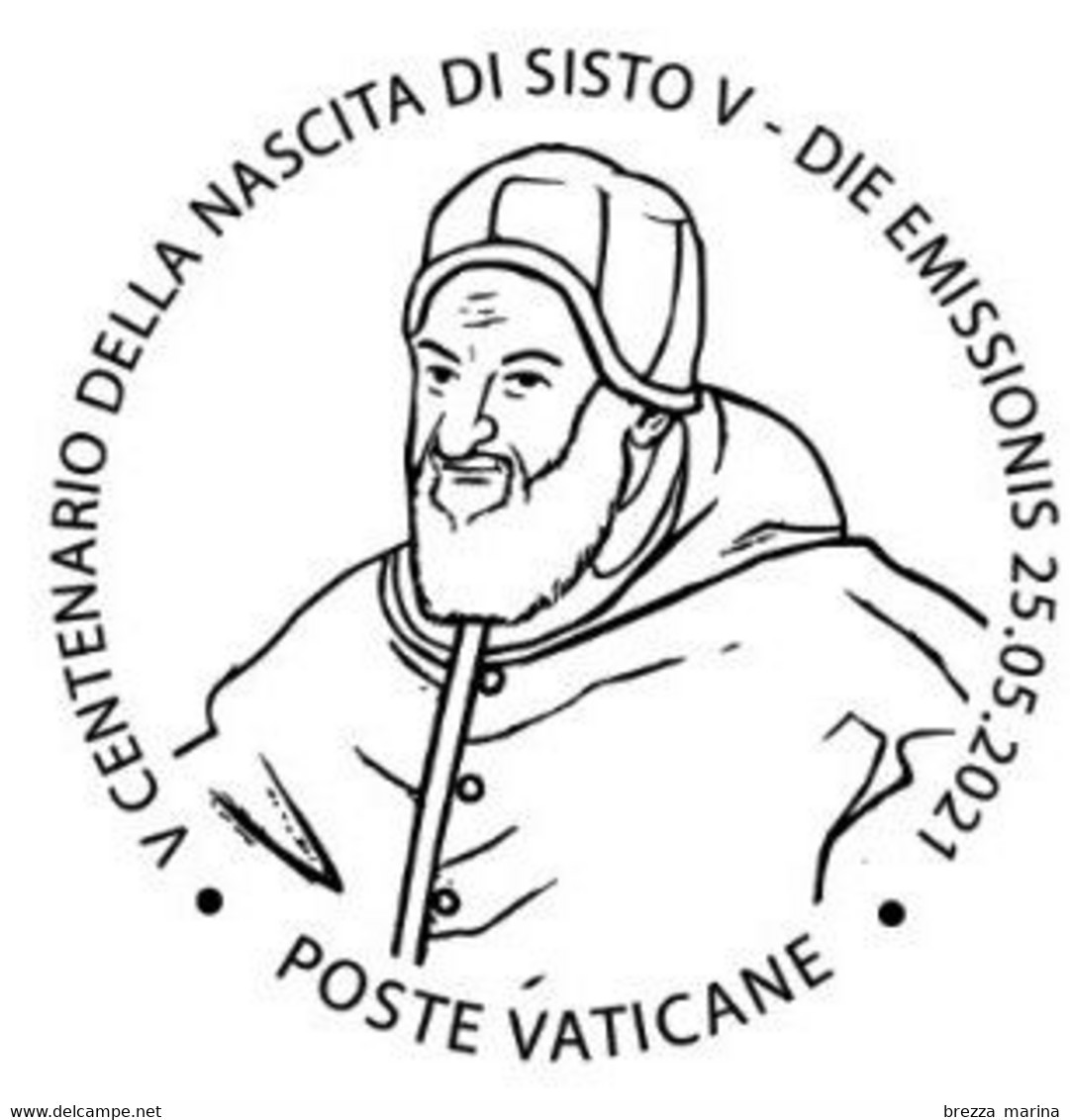 VATICANO - Usato - 2021 - 500 Anni Della Nascita Del Papa Sisto V – Ritratto - 2.50 - Vedi... - Gebraucht