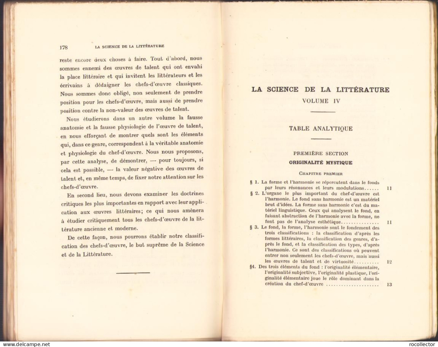 La Science De La Littérature Par Mihail Dragomirescu, Tome IV, 1938 Paris C1654 - Libri Vecchi E Da Collezione