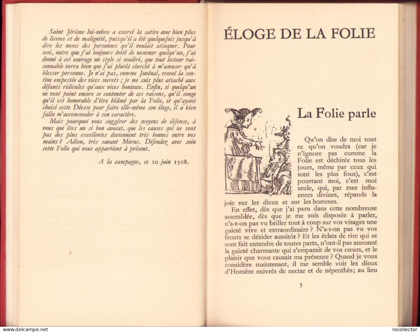 Eloge De La Folie Par Didier Erasme 1937 C1582 - Libros Antiguos Y De Colección