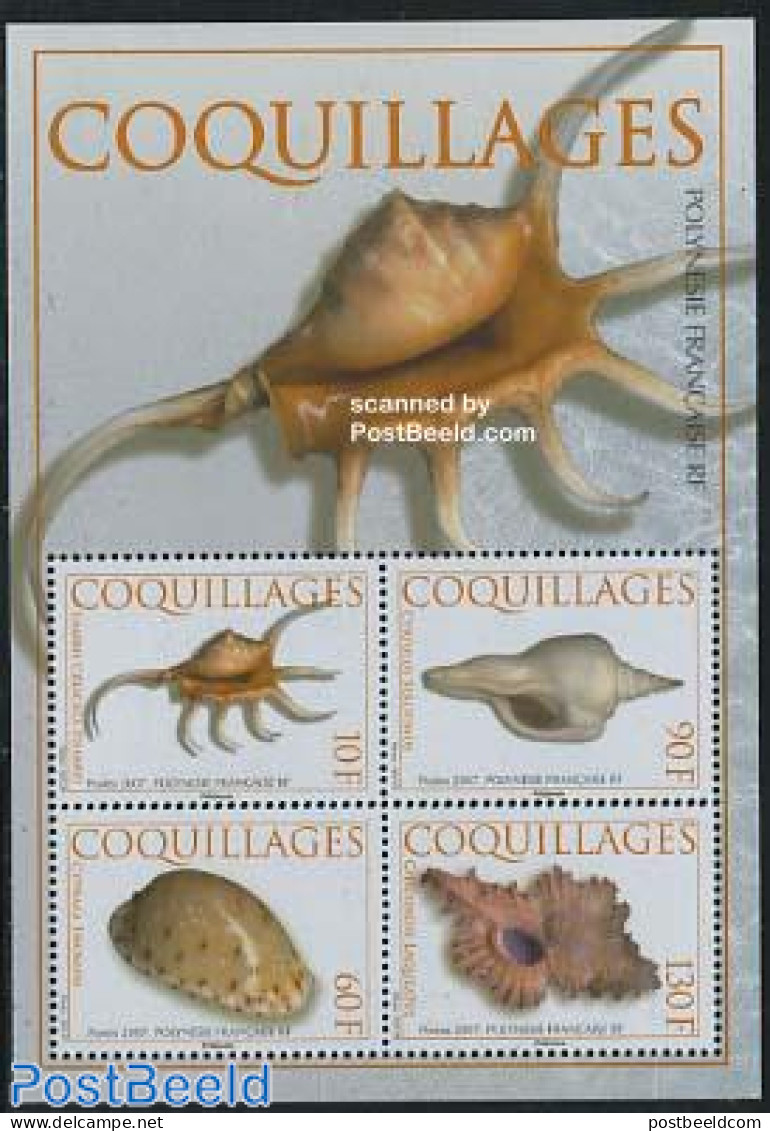 French Polynesia 2007 Shells S/s, Mint NH, Nature - Shells & Crustaceans - Neufs