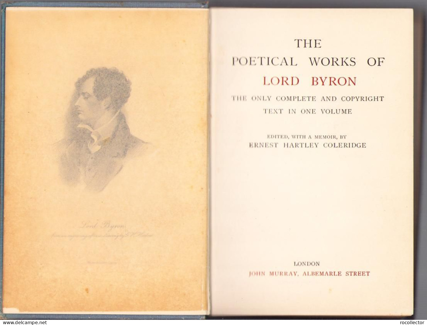 The Poetical Works Of Lord Byron 1931 C1554 - Alte Bücher