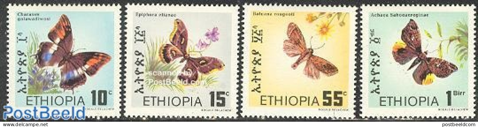 Ethiopia 1983 Butterflies 4v, Mint NH, Nature - Butterflies - Ethiopie