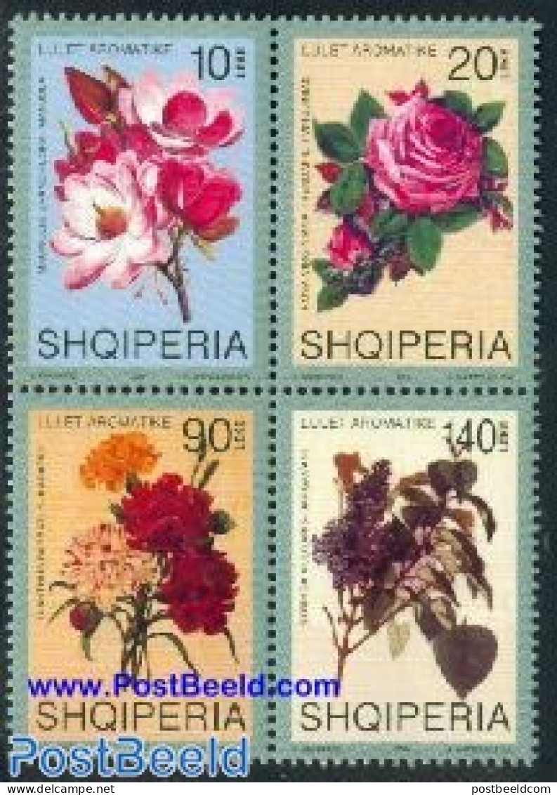 Albania 2001 Flowers 4v [+], Mint NH, Nature - Flowers & Plants - Albanien