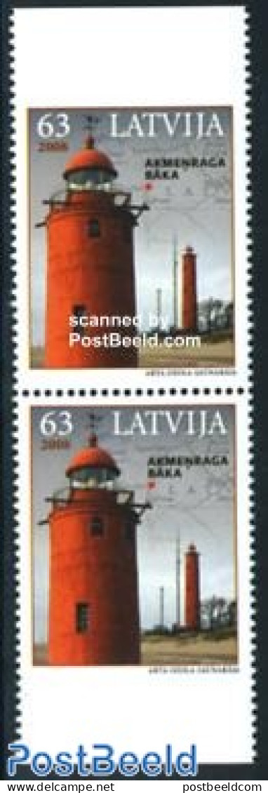Latvia 2008 Lighthouses Booklet Pair, Mint NH, Various - Lighthouses & Safety At Sea - Faros