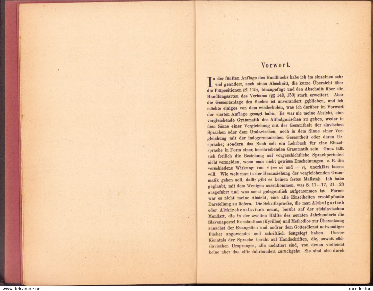 Handbuch Der Altbulgarischen (Altkirchenslavischen). Grammatik. Texte. Glossar Von A Leskien 1922 Heidelberg C1524 - Old Books