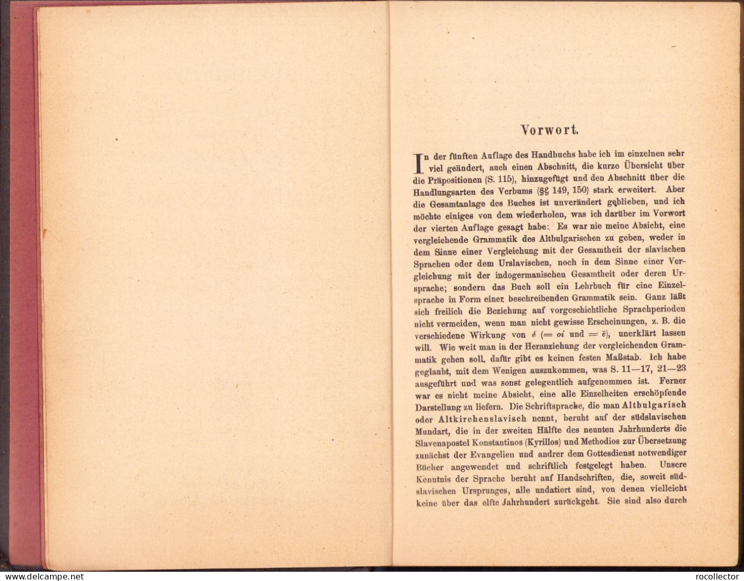 Handbuch Der Altbulgarischen (Altkirchenslavischen). Grammatik. Texte. Glossar Von A Leskien 1922 Heidelberg C1524 - Libri Vecchi E Da Collezione