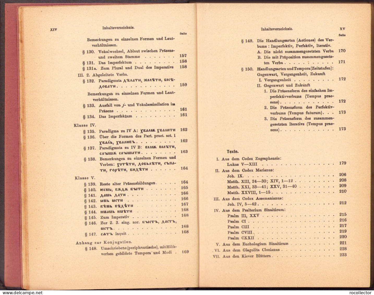 Handbuch der Altbulgarischen (Altkirchenslavischen). Grammatik. Texte. Glossar von A Leskien 1922 Heidelberg C1524