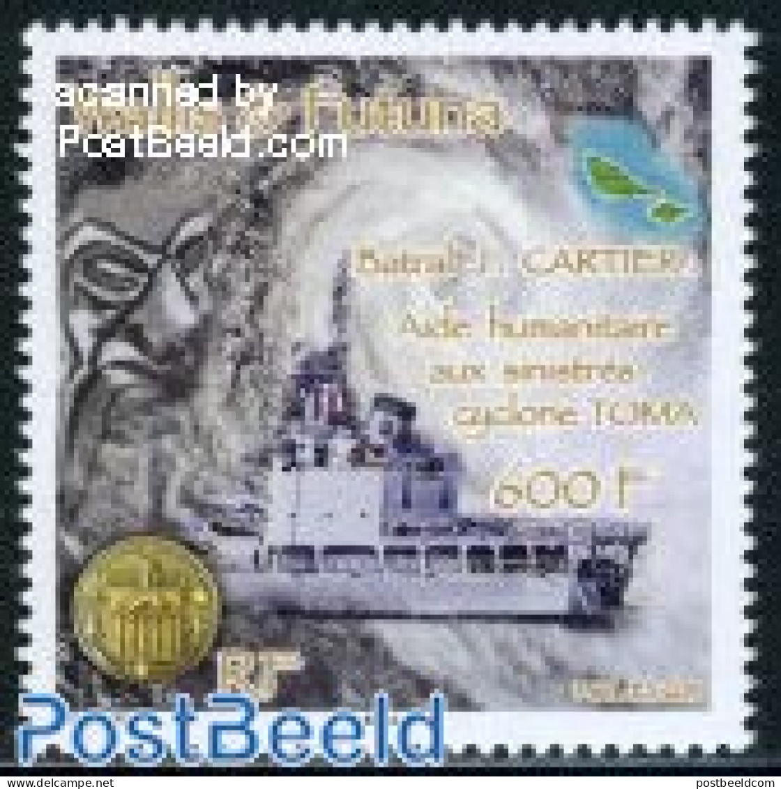 Wallis & Futuna 2011 Cyclone Toma, Ship 1v, Mint NH, Science - Transport - Various - Meteorology - Ships And Boats - M.. - Klimaat & Meteorologie