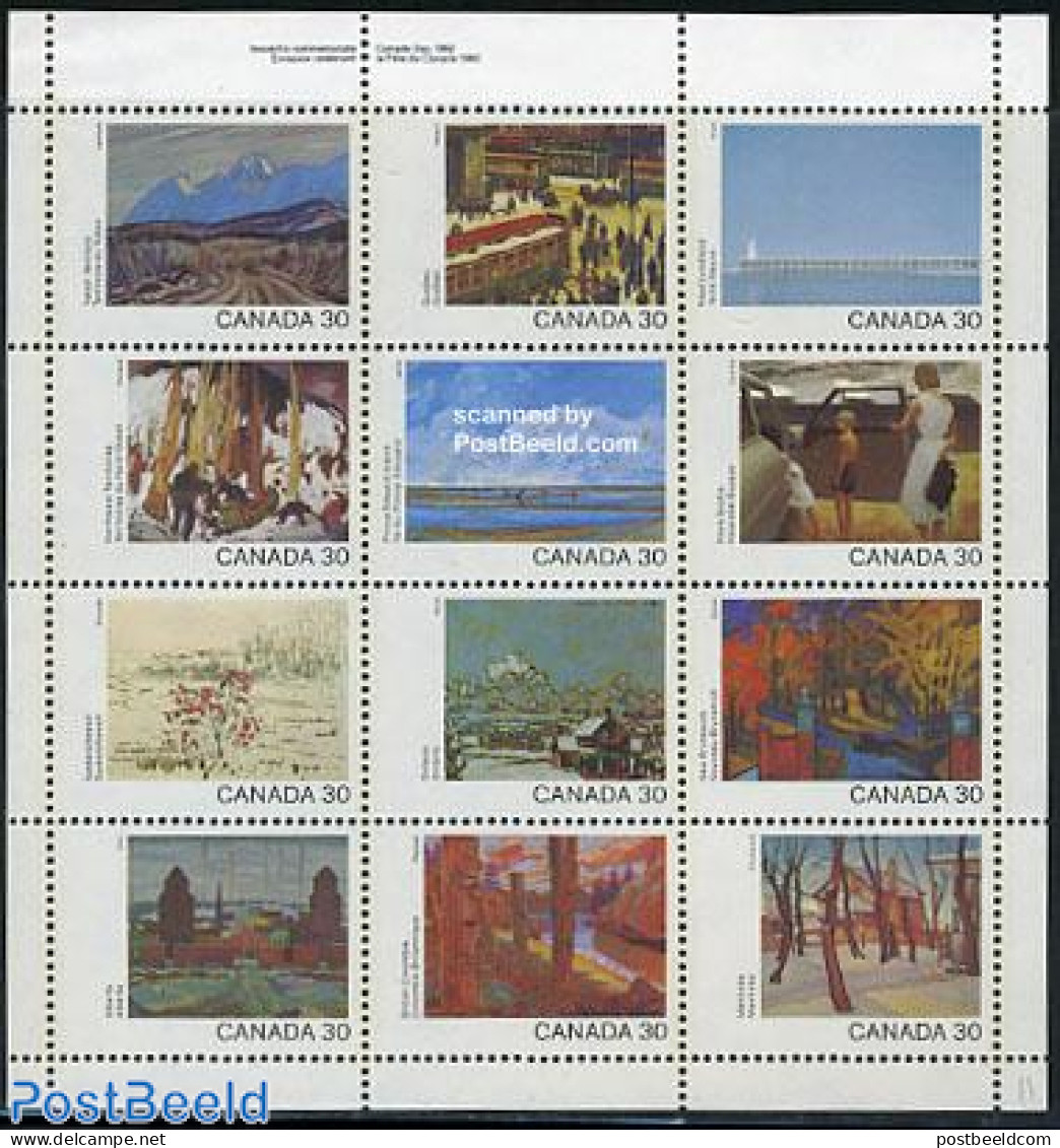 Canada 1982 Canada Day 12v M/s, Mint NH, Transport - Automobiles - Railways - Art - Modern Art (1850-present) - Painti.. - Unused Stamps