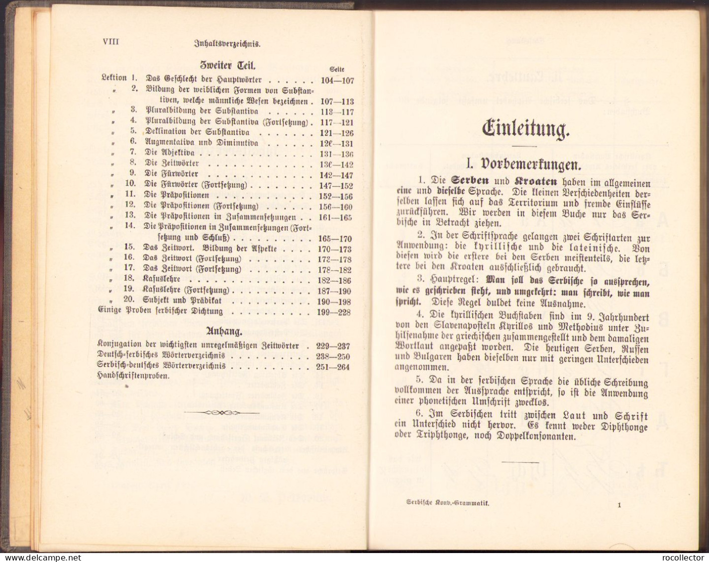 Serbische Konversations-Grammatik Von Woislav Petrovitch, 1913 C1513 - Libros Antiguos Y De Colección