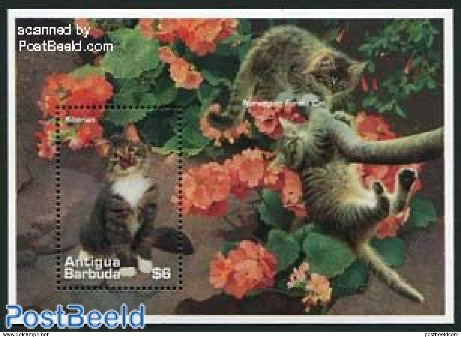 Antigua & Barbuda 1995 Cats S/s, Mint NH, Nature - Cats - Antigua Y Barbuda (1981-...)
