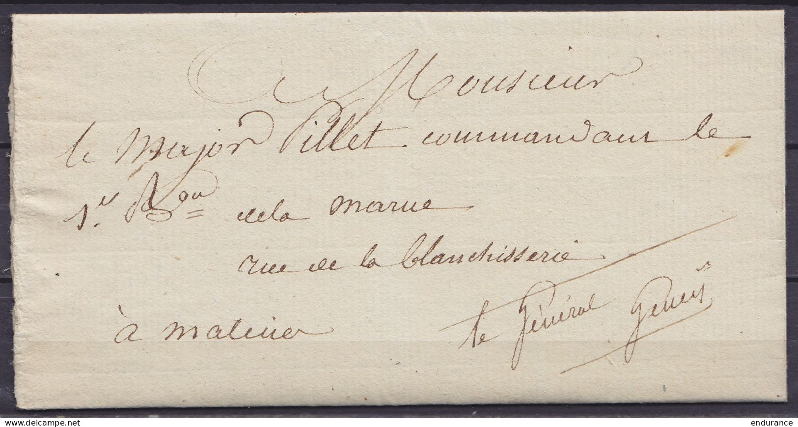 L. Datée 10 Novembre 1809 Du Quartier Général De L'Armée Du Nord à ANVERS Pour Commandant Du 1e Bataillon De La Marne (? - 1794-1814 (French Period)