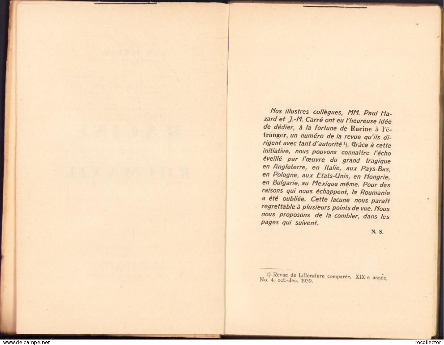 Racine En Roumanie Par N. Șerban, 1940, Bucarest C1494 - Libri Vecchi E Da Collezione