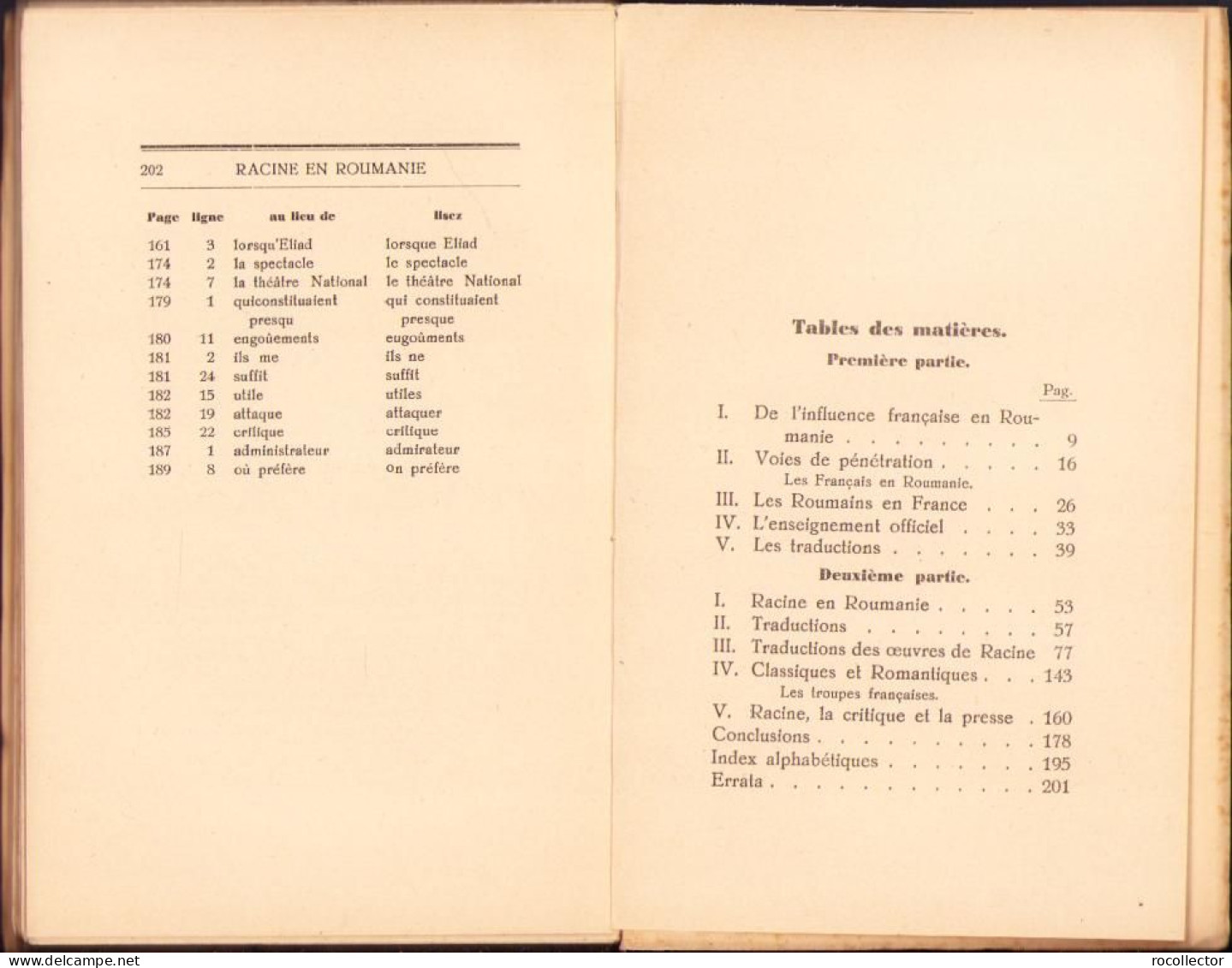 Racine En Roumanie Par N. Șerban, 1940, Bucarest C1494 - Libri Vecchi E Da Collezione