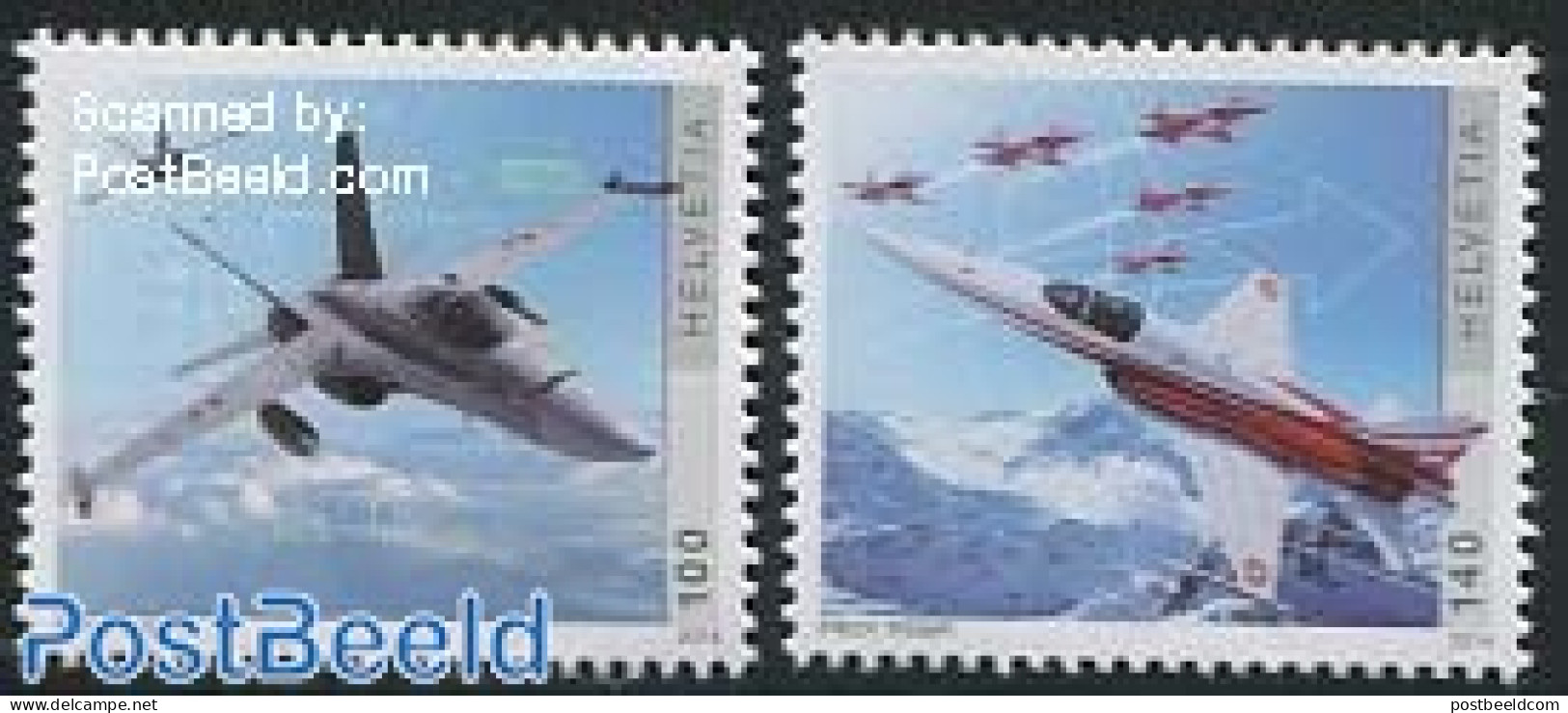 Switzerland 2014 Airforce 2v, Mint NH, History - Transport - Militarism - Aircraft & Aviation - Ongebruikt