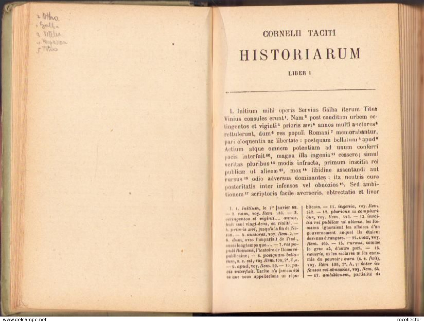 Cornelii Taciti. Historiarum, Libri I Et II, 1921, Paris C1489 - Libri Vecchi E Da Collezione