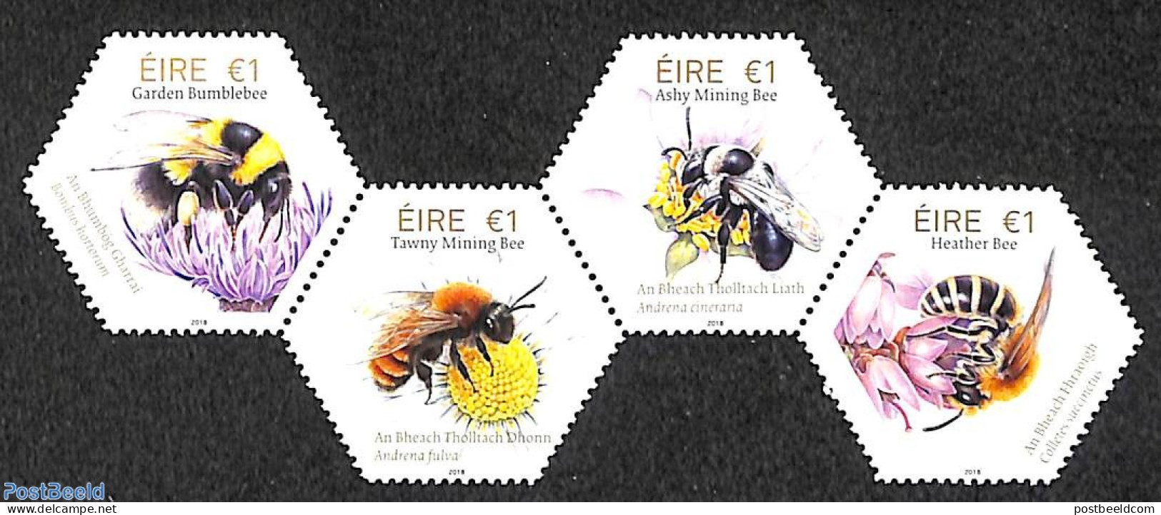 Ireland 2018 Bees 4v, Mint NH, Nature - Bees - Insects - Neufs