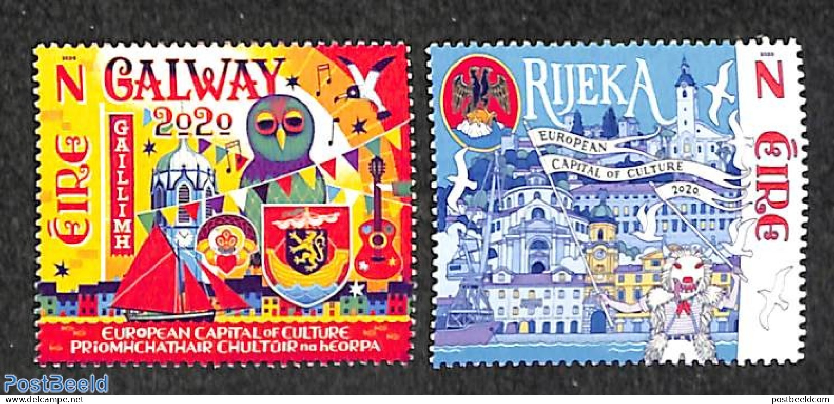 Ireland 2020 European Cultural Capital Galway 2v, Mint NH, History - Transport - Various - Coat Of Arms - Europa Hang-.. - Unused Stamps