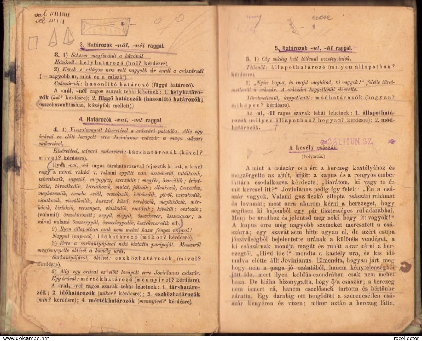 Iskolai magyar nyelvtan mondattani alapon irta Szinnyei Jozsef, második rész, 1894, Budapest C1455
