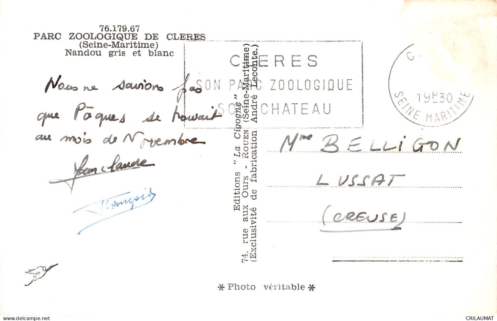 76-CLERES-N°LP2965-H/0001 - Clères