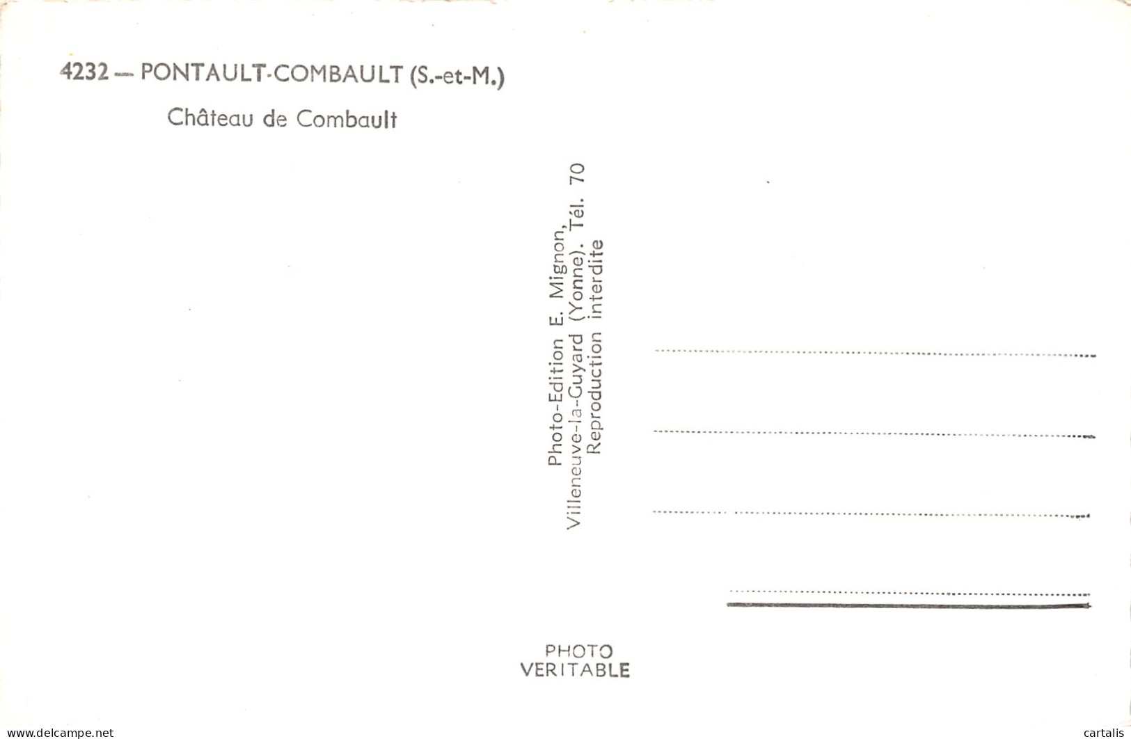 77-PONTAULT COMBAULT CHATEAU DE COMBAULT-N°C4057-H/0397 - Pontault Combault