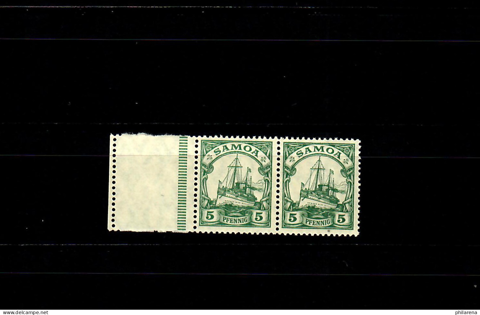 Samoa: MiNr. 21 LF, Postfrisch, **, Waagrechtes Paar - Samoa