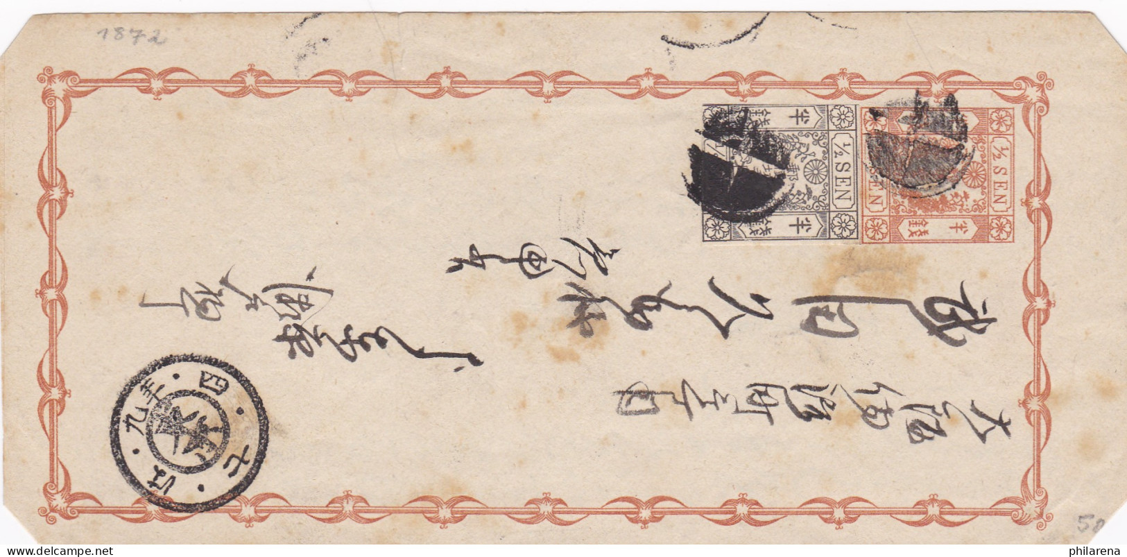 1872 Japan: Letter With 2x Half Sen  - Otros & Sin Clasificación