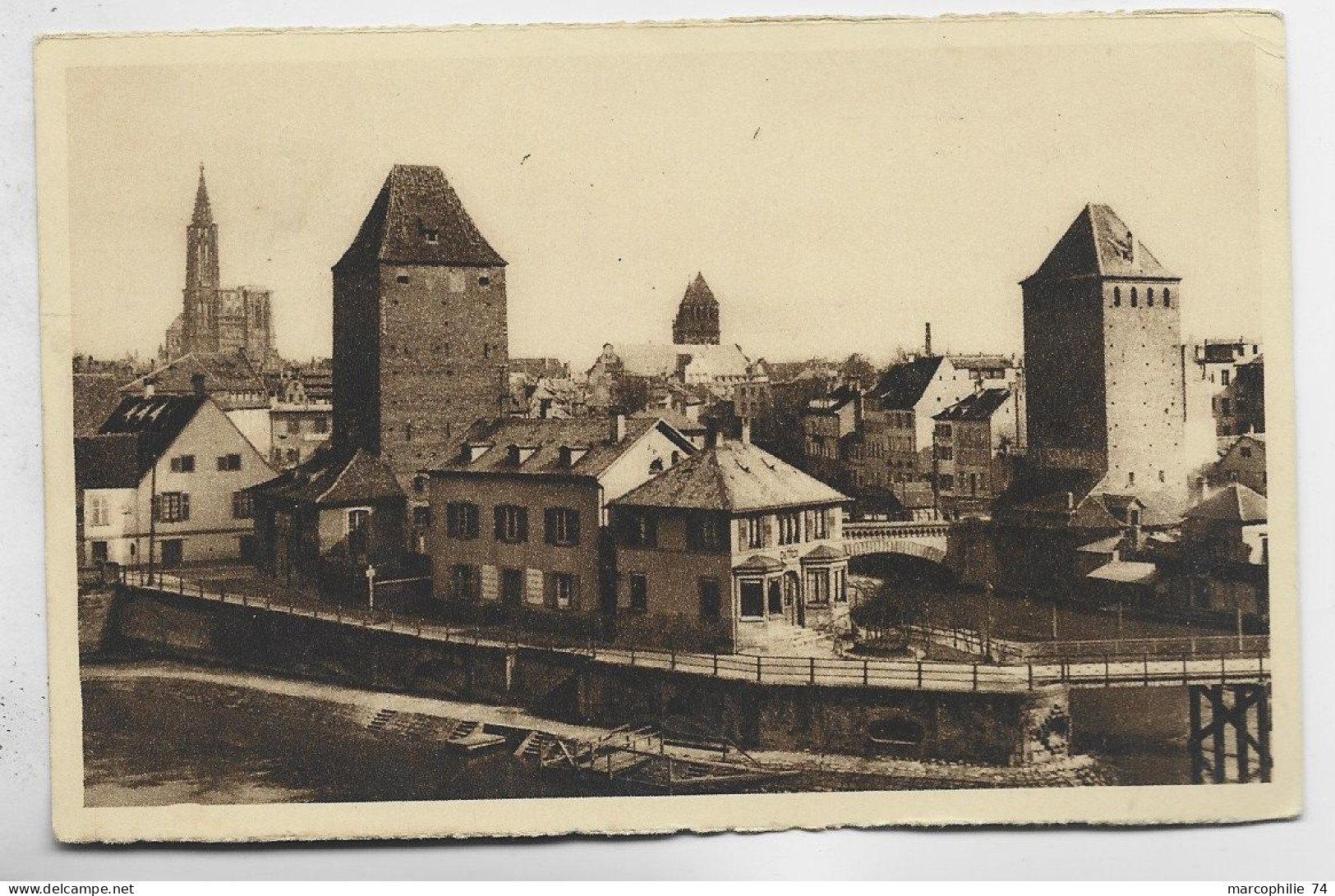 MAZELIN 1FR PAIRE CARTE STRASBOURG POSTE AUX ARMEES 30.7.1946 POSTEE A BUHL BUREAU FRANCAIS EN ALLEMAGNE - 1945-47 Cérès Van Mazelin