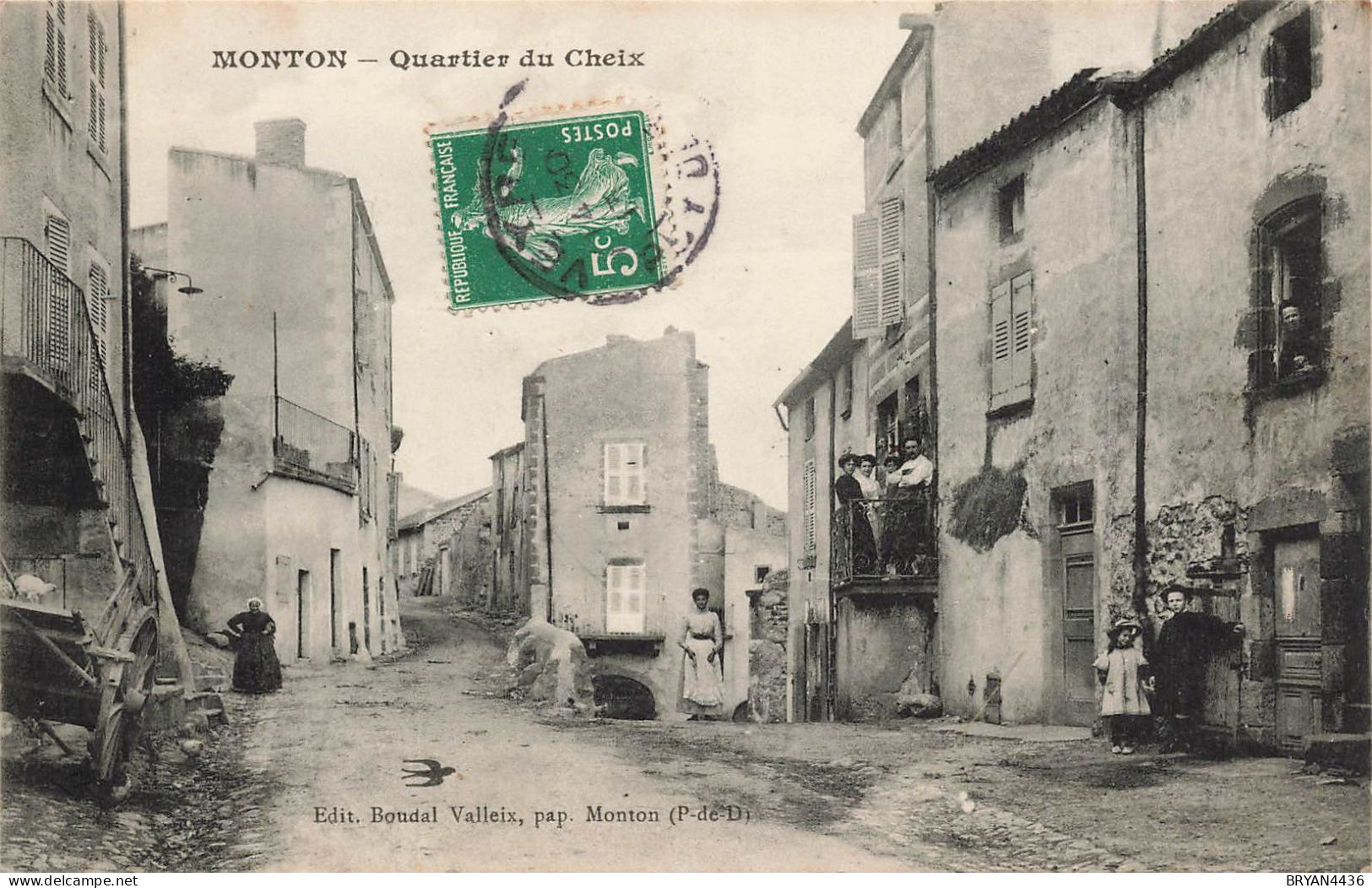 63 - MONTON - QUARTIER Du CHEIX - CARTE TRES BON ETAT - Volvic