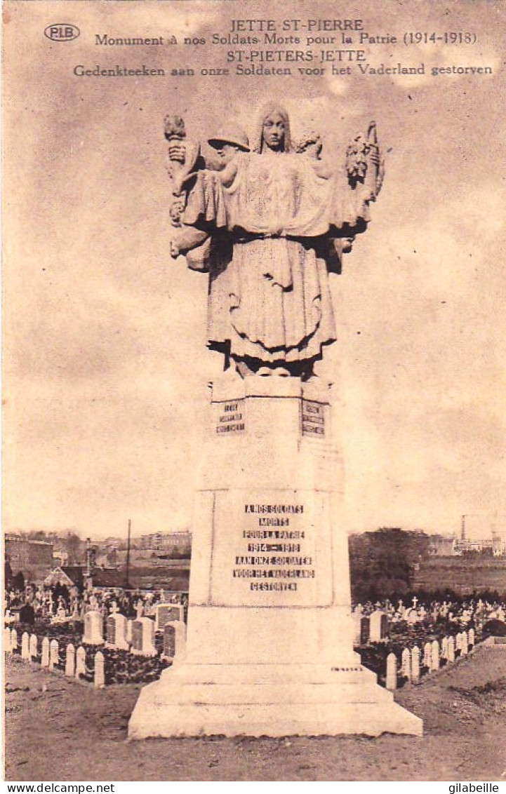 JETTE - ST PIERRE - Monument Aux Morts Et Cimetiere -   Guerre 1914/1918 - Jette