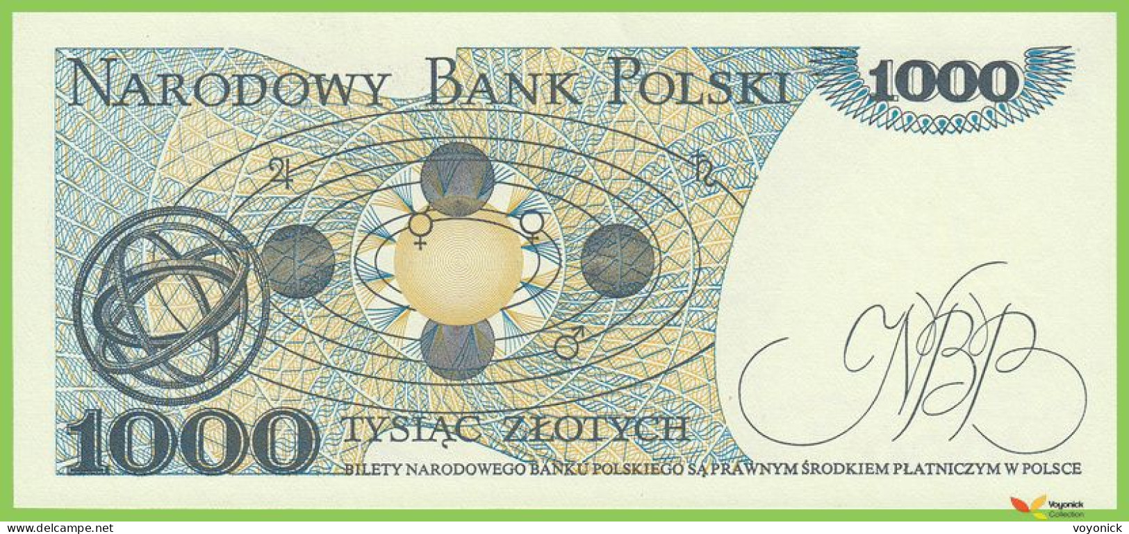 Voyo POLOGNE POLAND 1000 Zlotych 1982 P146c B838c KB UNC - Pologne