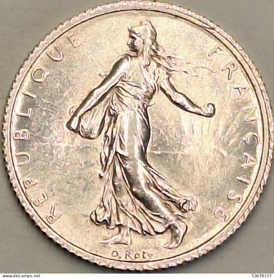 France - Franc 1916, KM# 844.1, Silver (#4060) - 1 Franc