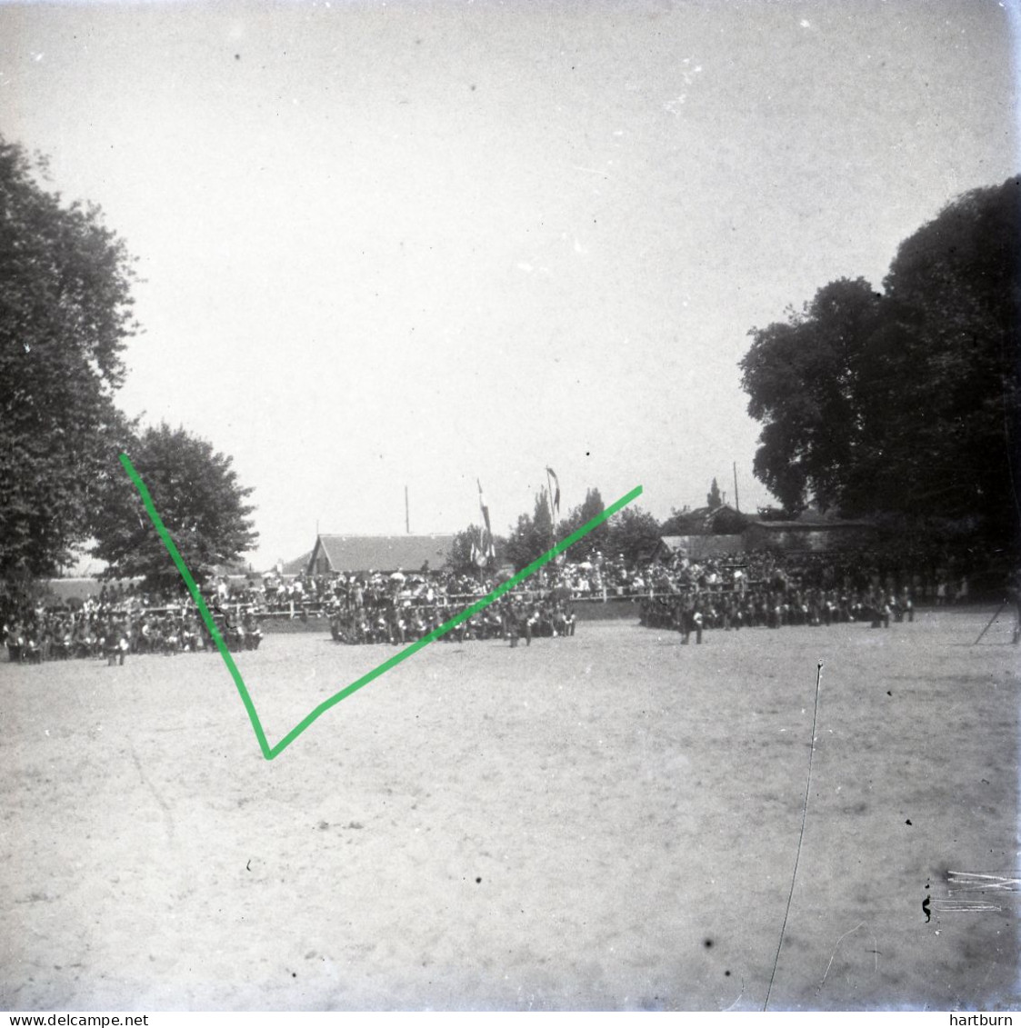 Militaire Parade. Parade Militaire (13 X 6) Photo Plaque Verre, Glasplaten 1925-30. Blankenberge Of Oostende ? - Glass Slides