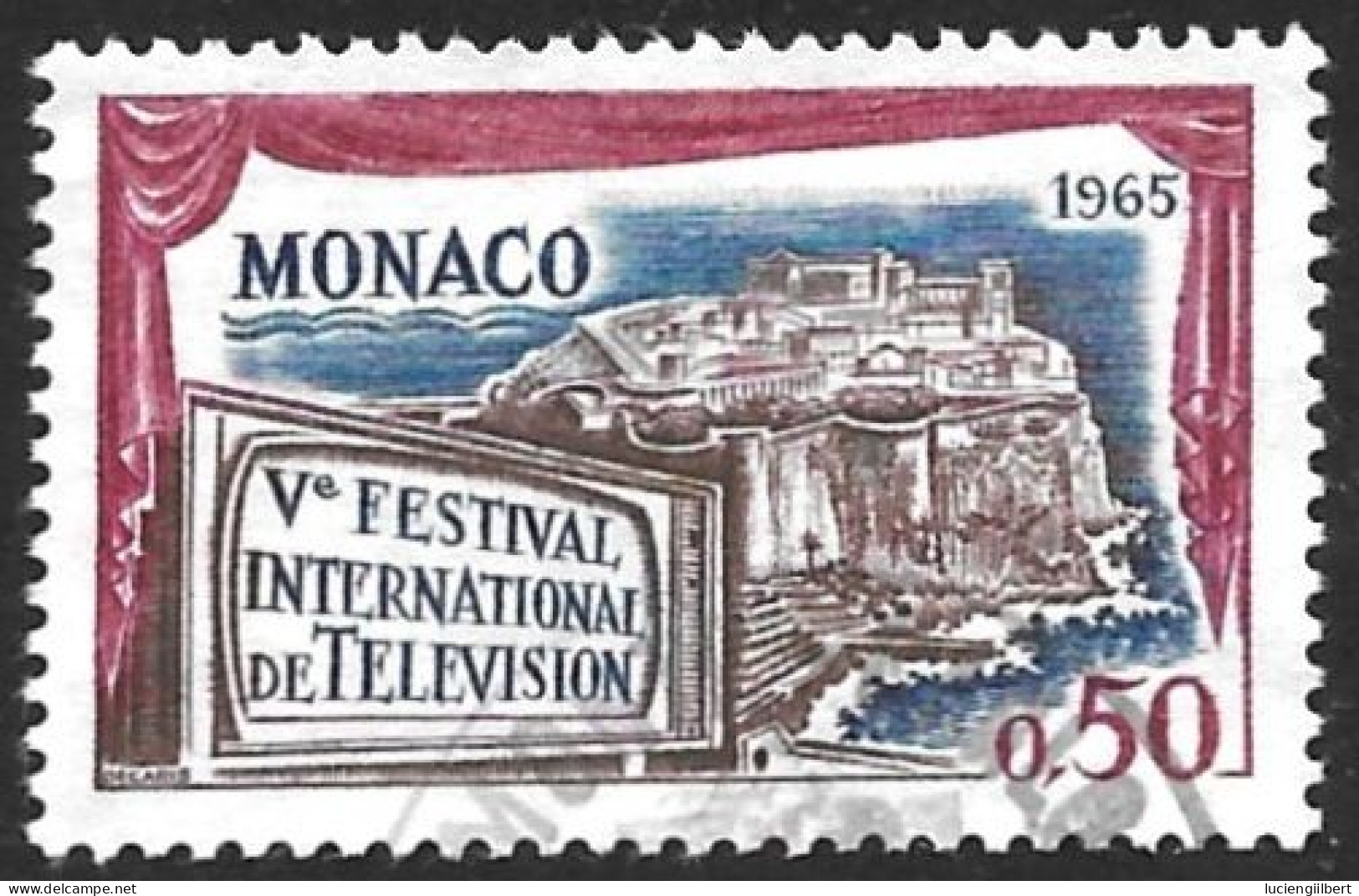 MONACO -  TIMBRE N° 669  - Ve FESTIVAL INTERNATIONAL DE TELEVISION  OBLITERE  -  1964 - Usados
