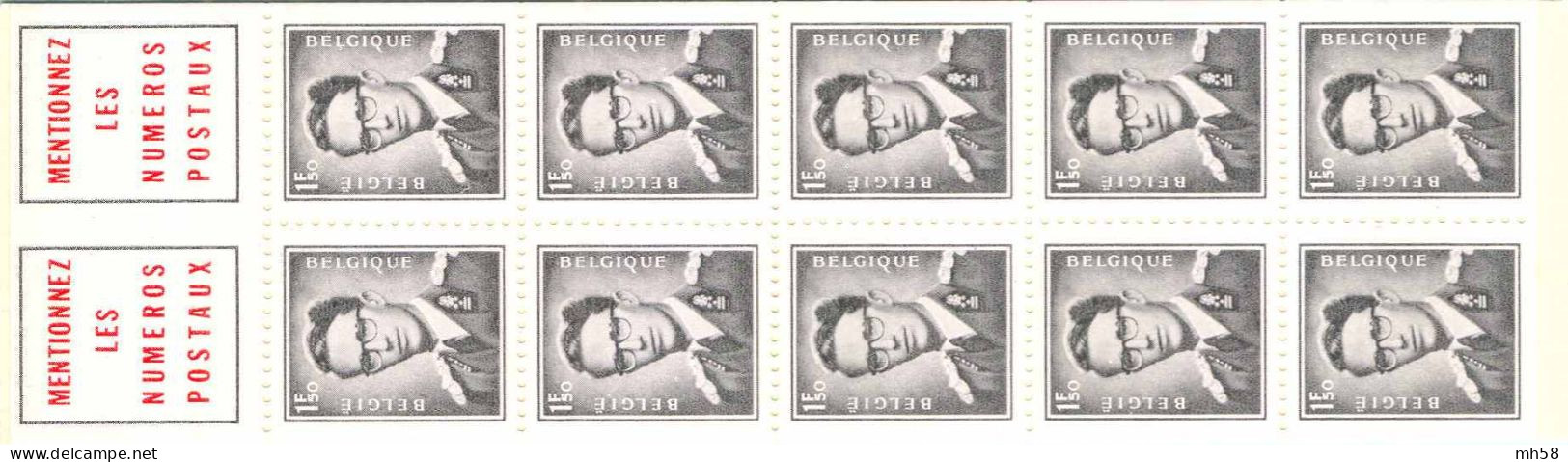 BELGIQUE BELGIEN BELGIUM 1970 - Carnet / Booklet / MH - 15 F Baudouin - YT C 1561a / MI 1621x - Zonder Classificatie