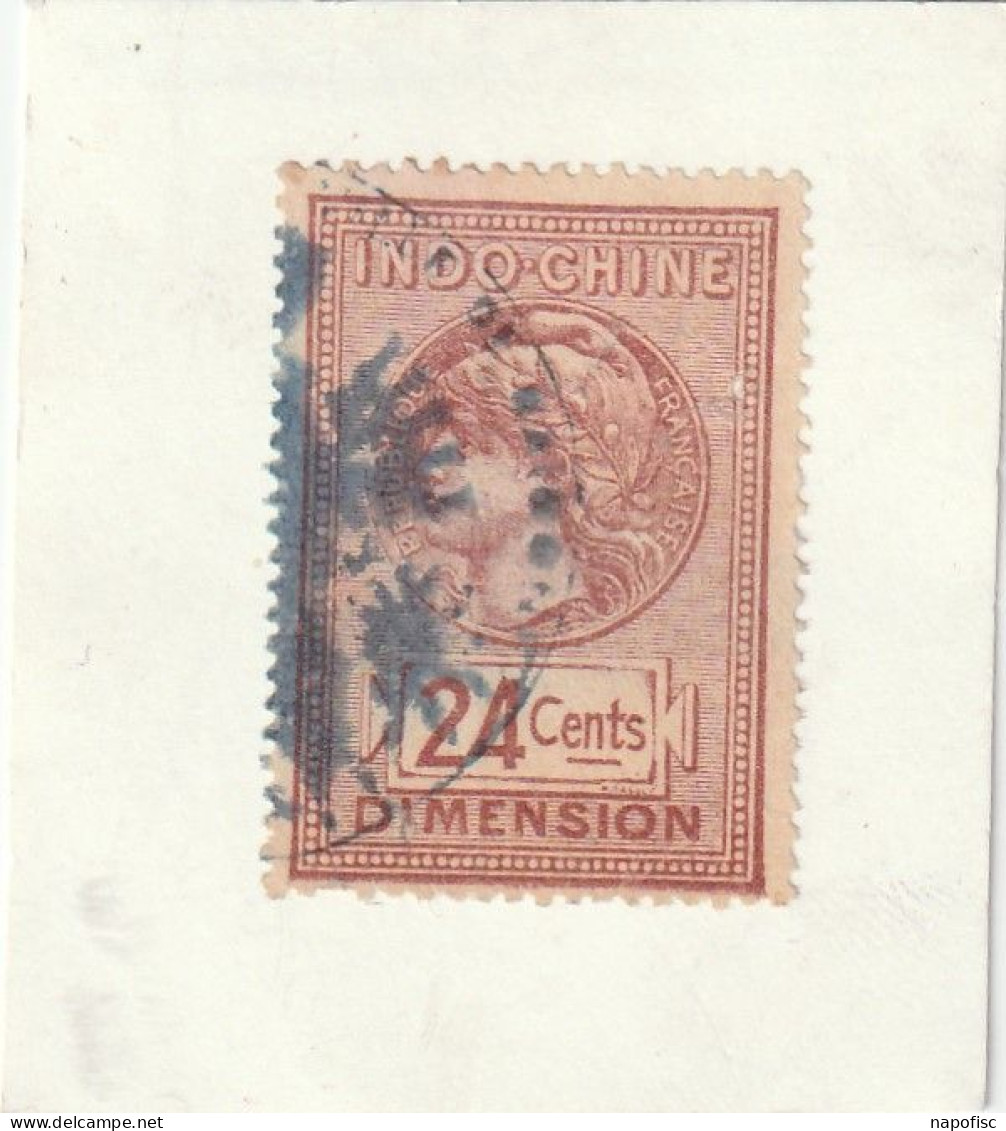 Timbre Fiscal Indochine Dimension 24 Cents - Andere & Zonder Classificatie