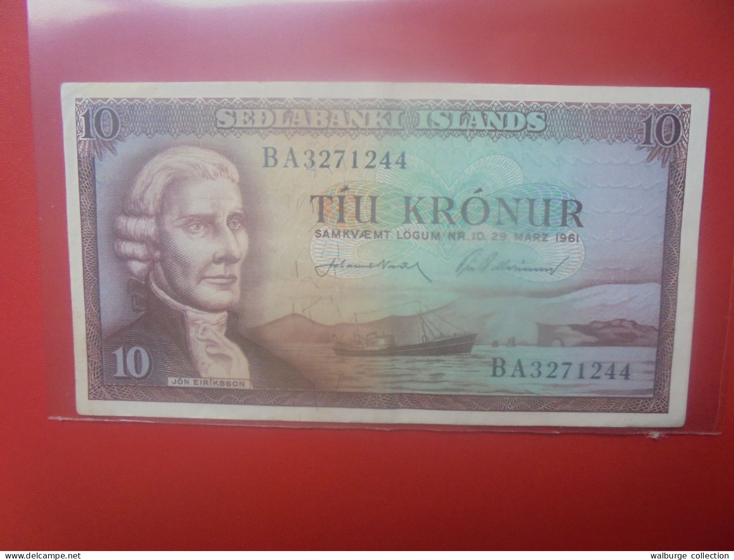 ISLANDE 10 KRONUR 1957 Circuler (B.33) - IJsland