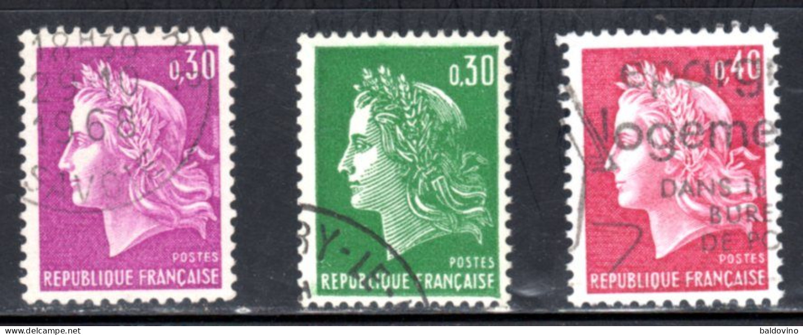 France Marianne De Cheffer Lot De N° 1536/A/B - 1611 - 1967-1970 Marianne Van Cheffer