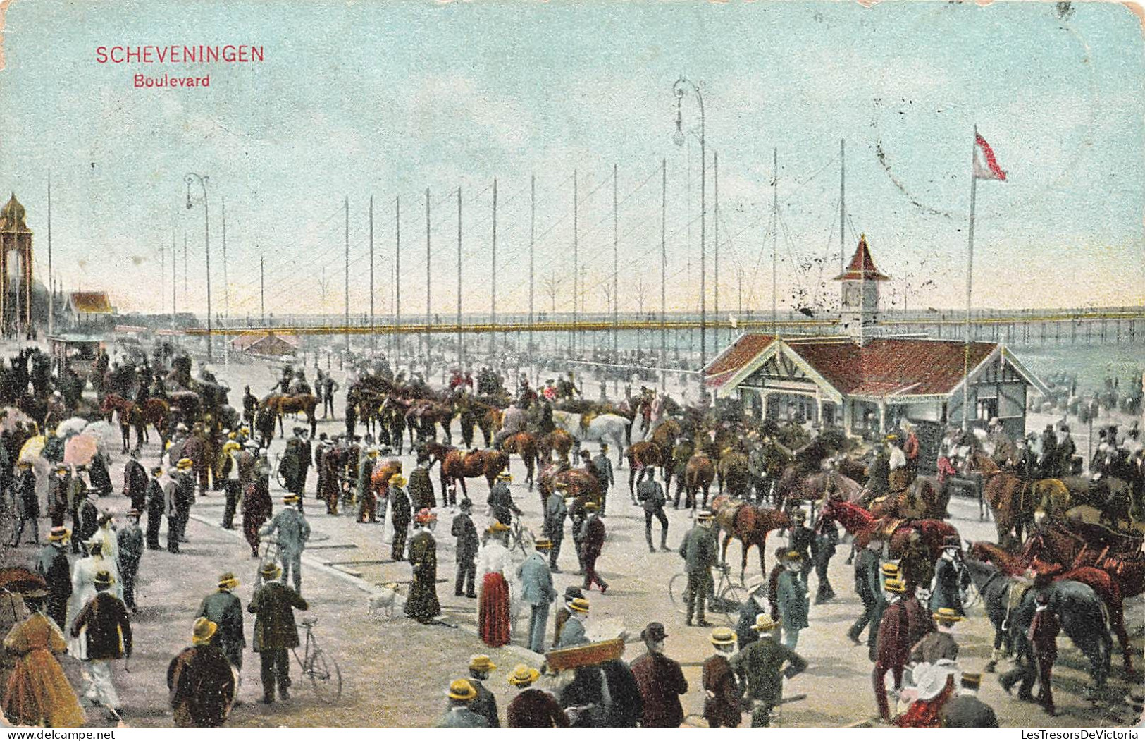 PAYS-BAS - Scheveningen - Boulevard - Vue Générale - Animé - Vue Au Loin De La Mer - Colorisé - Carte Postale Ancienne - Scheveningen