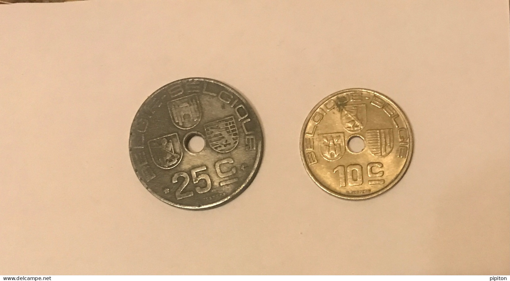 2 Pièces Belgique 25c 1946 Et 10c 1938 - Non Classificati