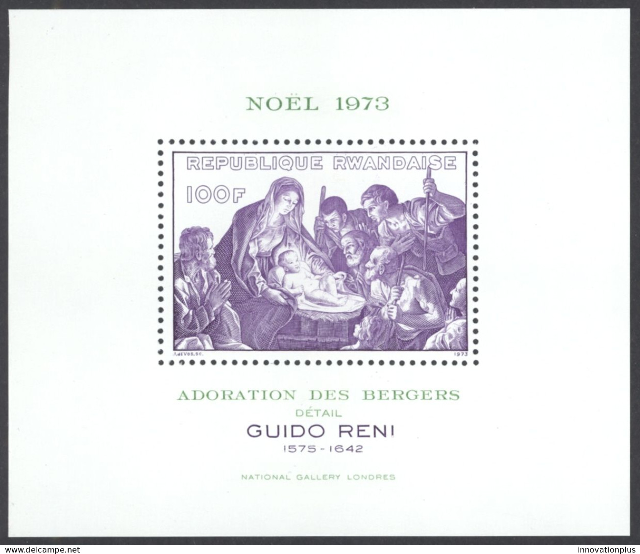 Rwanda Sc# 564 MNH Souvenir Sheet 1973 Christmas - Nuovi