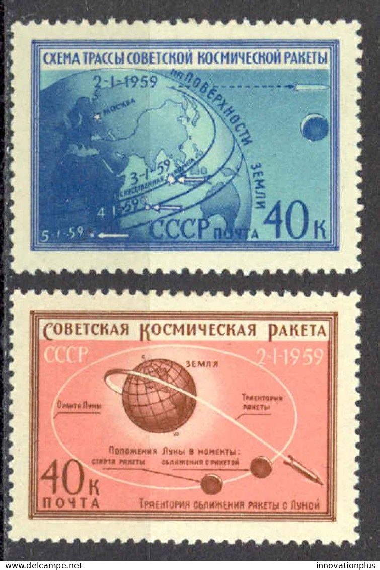 Russia Sc# 2187-2188 MH 1959 Luna 1 - Unused Stamps