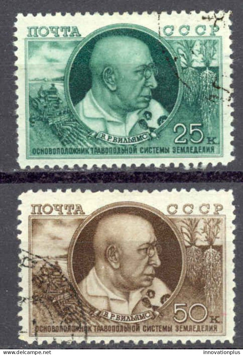 Russia Sc# 1348-1349 Used 1949 Vasili R. Williams - Used Stamps