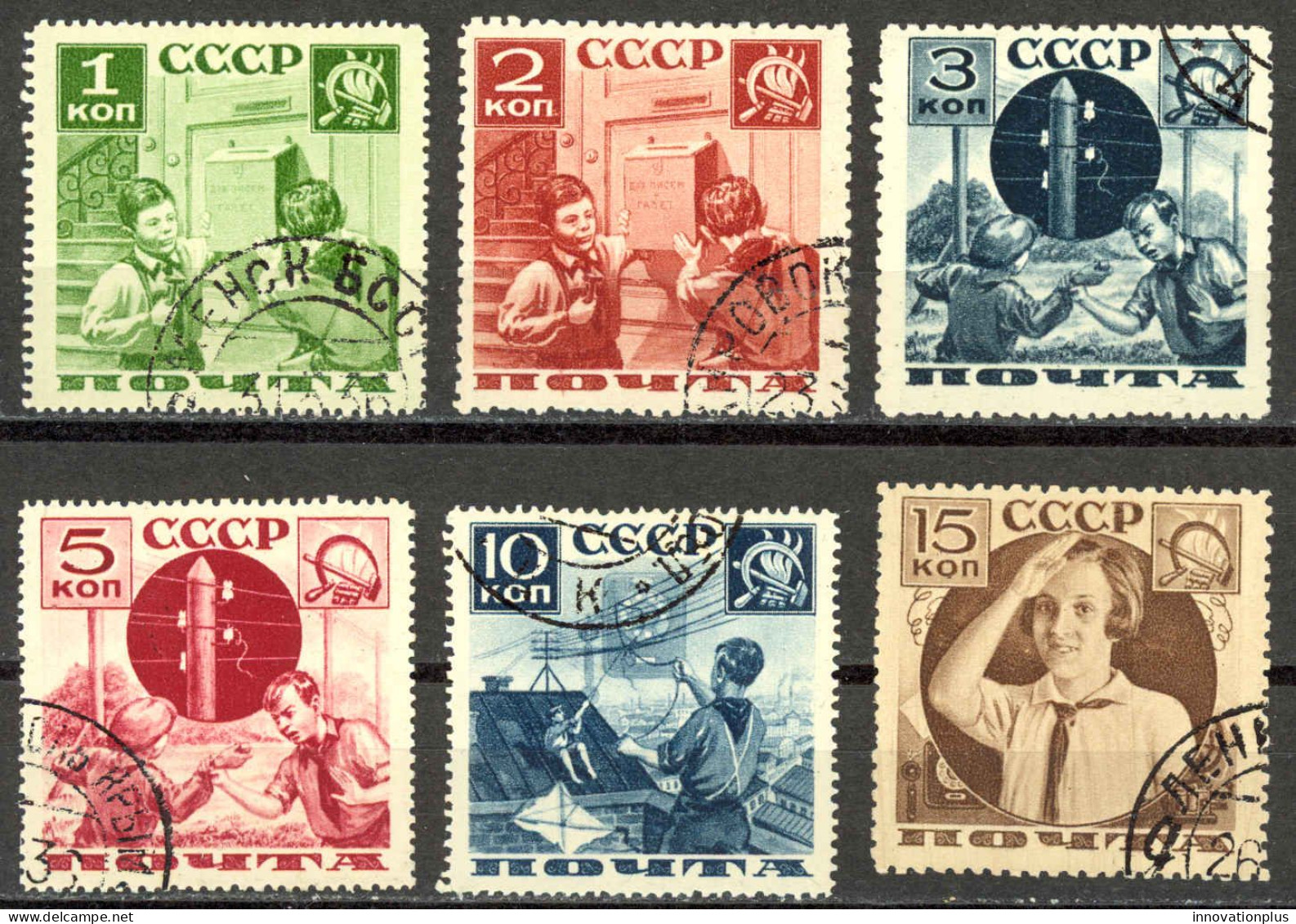 Russia Sc# 583-588 Used 1936 Pioneers - Gebraucht