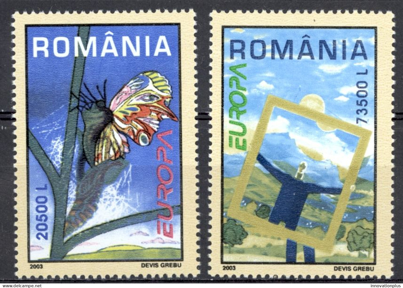 Romania Sc# 4585-4586 MNH 2003 Europa - Unused Stamps