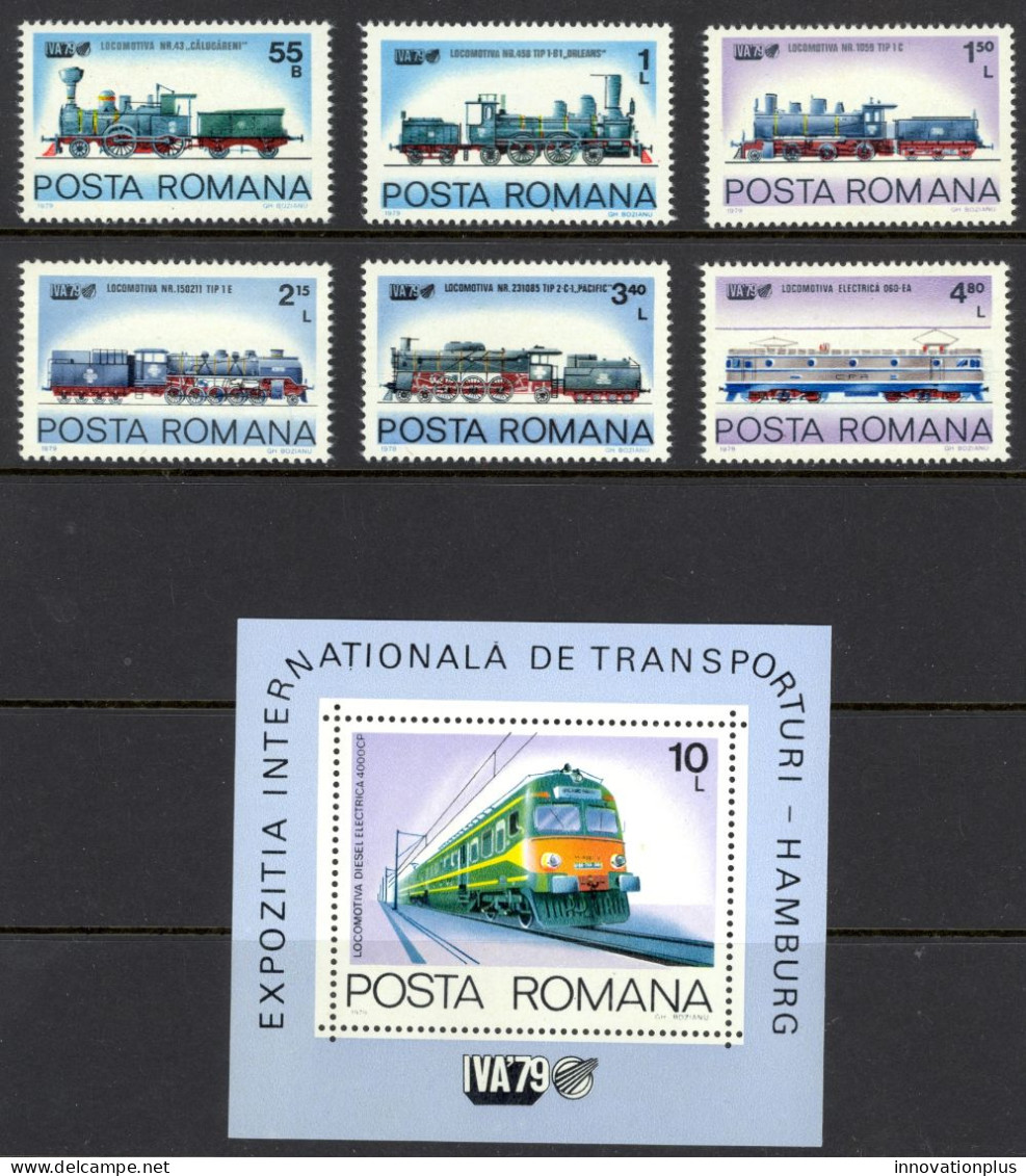 Romania Sc# 2933-2939 MNH 1979 Trains - Neufs