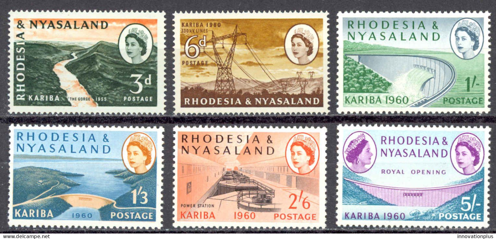 Rhodesia & Nyasaland Sc# 172-177 MNH 1960 QEII Definitives - Rodesia & Nyasaland (1954-1963)