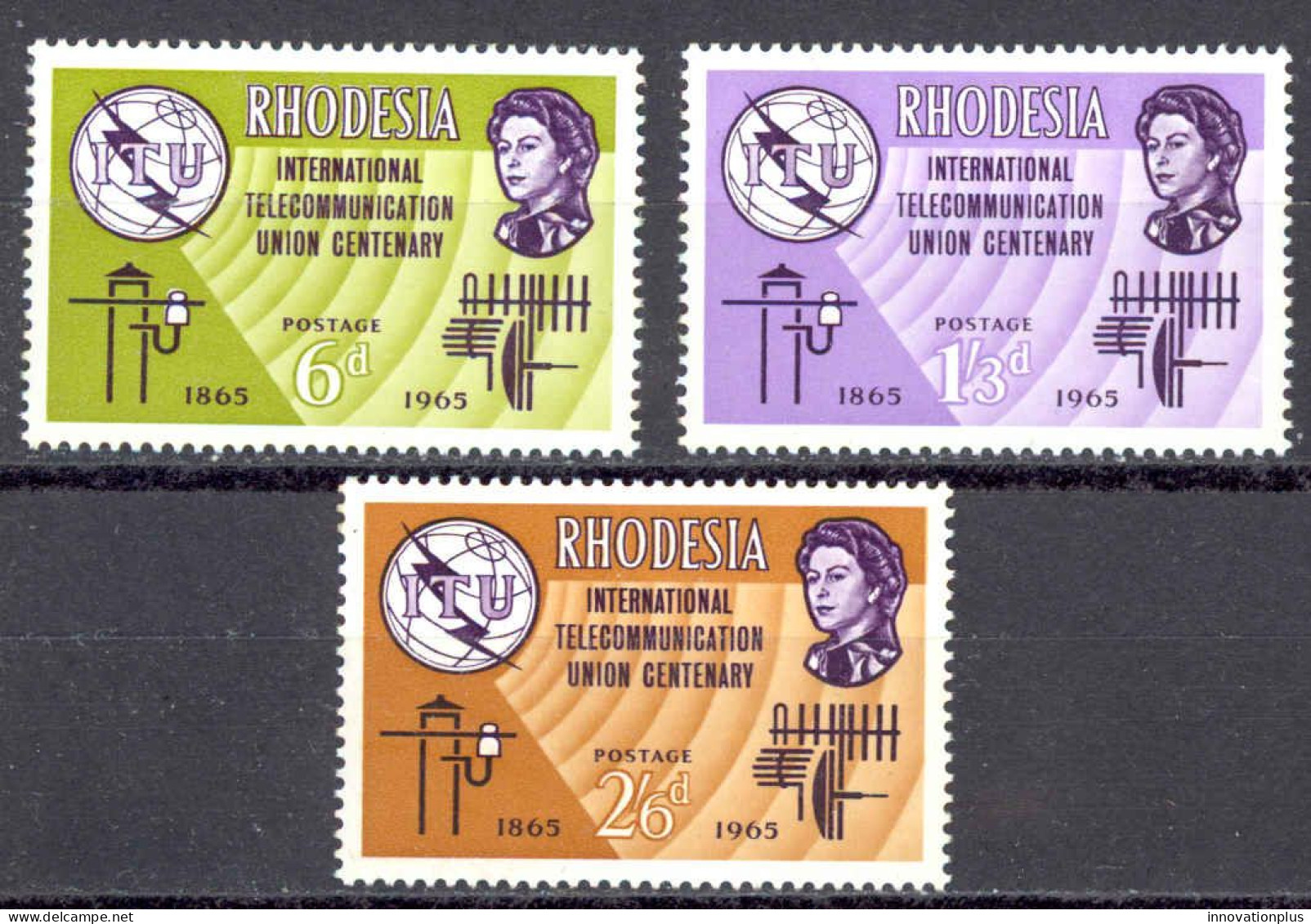 Rhodesia Sc# 200-202 MNH 1965 ITU Emblem - Rhodesien (1964-1980)