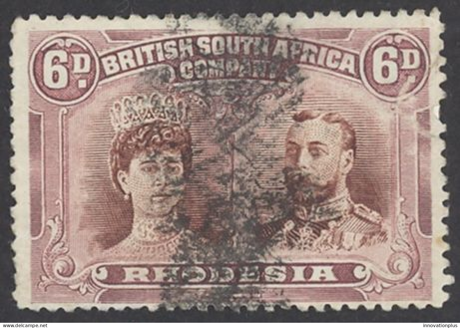 Rhodesia Sc# 108 Used 1910 6p Queen Mary & King George V - Noord-Rhodesië (...-1963)