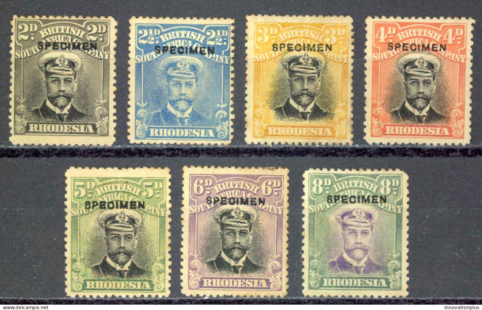 Rhodesia Sc# 122-128 (SPECIMEN) MH 1913-1923 2p-8p King George V - Northern Rhodesia (...-1963)